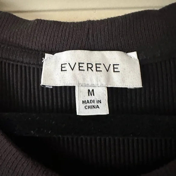 Evereve Aster Ribbed Tank Midi Dress in Black - Picture 4 of 8